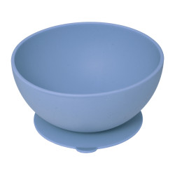 Ensemble 4 pièces repas silicone "Bleu" pour bébé Atmosphera