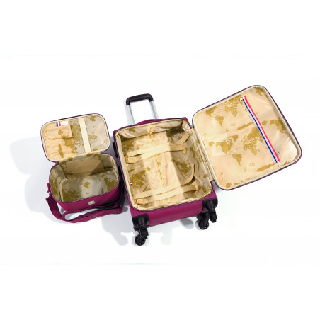 Lot de 2 Valises extensibles souples + Vanity "Ultra léger" - Lys Paris