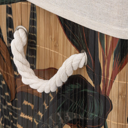 Panier à linge Bambou "Blackflora" ou "Palawan" 60 litres Atmosphéra