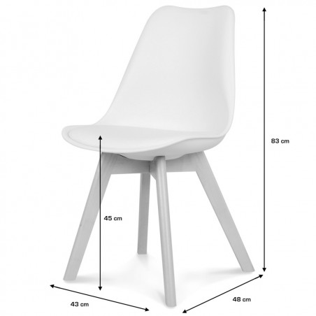 Lot de 2 chaises style scandinave "Scandy" Opjet