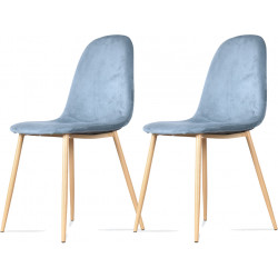 Lot de 2 chaises en velours...