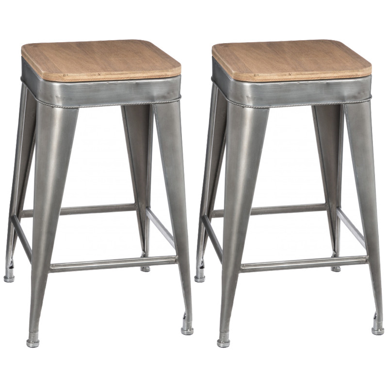 Lot de 2 tabourets métal Joris petit modèle Atmosphera