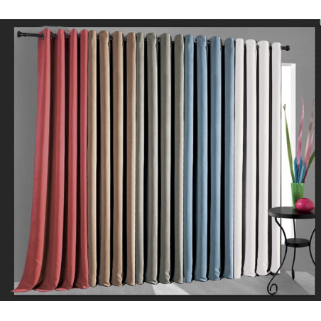 Rideau occultant thermique rose poudré 140 x 260 cm
