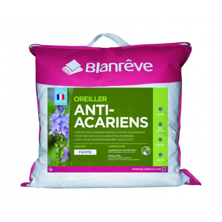 Lot de 2 oreillers anti-acariens 60 x 60 cm PHYTOPURE