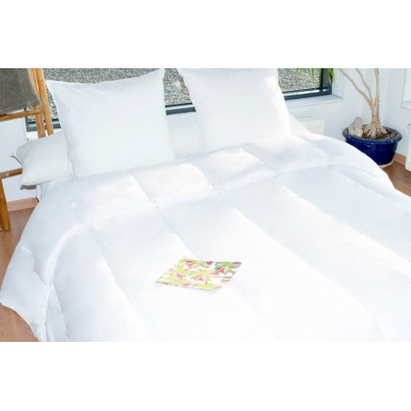 Couette protection totale anti acariens 400 gr/m² 140 x 200 cm pour lit 1 place 90 x 190 cm