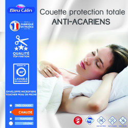 Couette protection totale anti acariens 400 gr/m² 240 x 260 cm pour lit "King size"