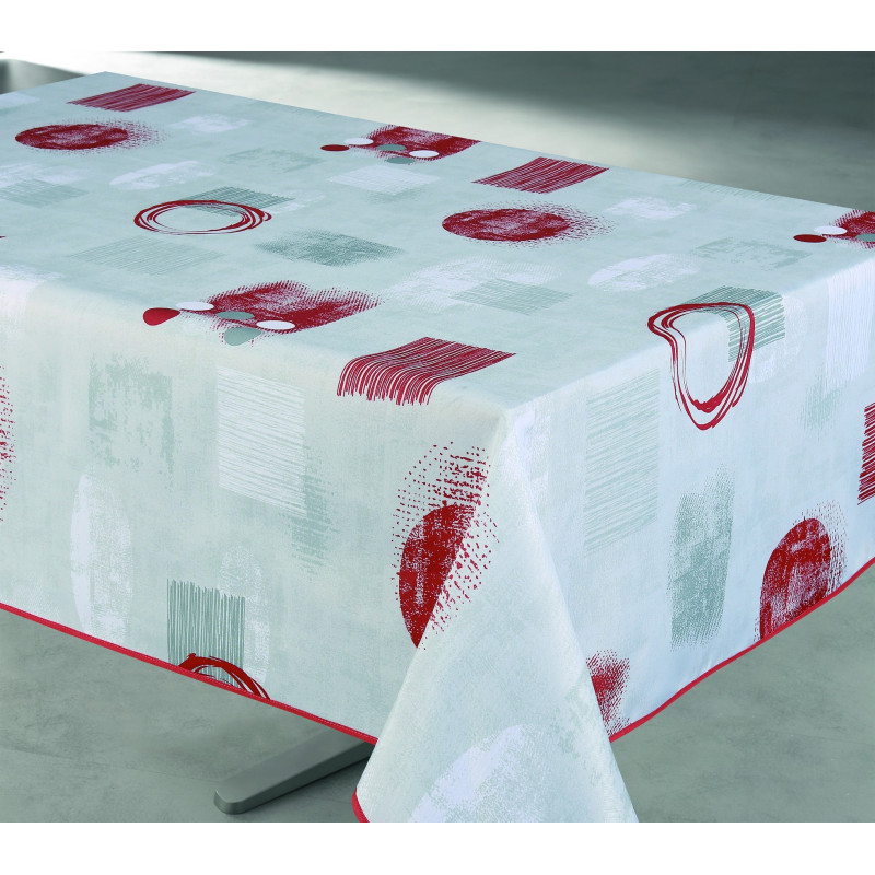 Nappe antitache imprimée Benji bordeaux rectangulaire 145 x 240 cm