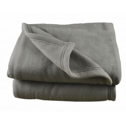 Couverture polaire  180 x 220 cm acier
