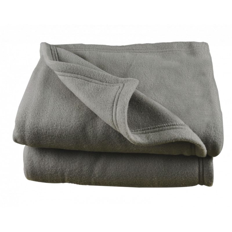 Couverture polaire  180 x 220 cm acier