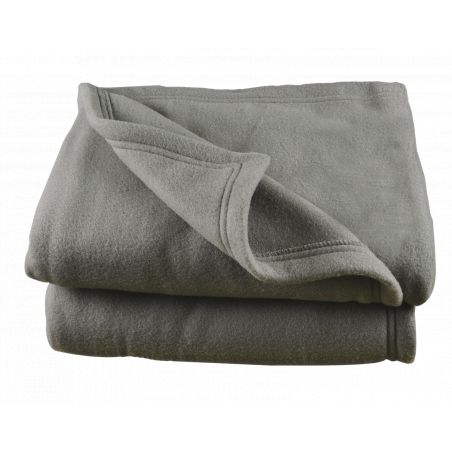 Couverture polaire  180 x 220 cm acier