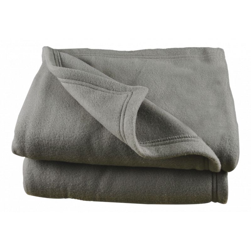 Couverture polaire  220 x 240 cm acier