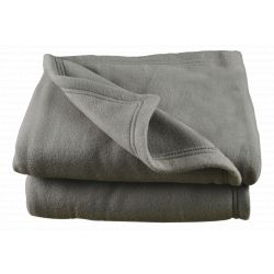 Couverture polaire  240 x 260 cm acier "Grande largeur"