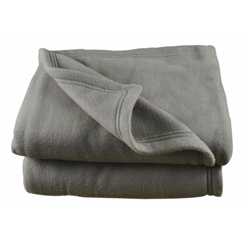 Couverture polaire  240 x 260 cm acier "Grande largeur"