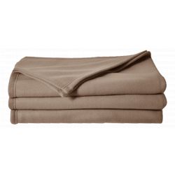 Couverture polaire  180 x 220 cm taupe