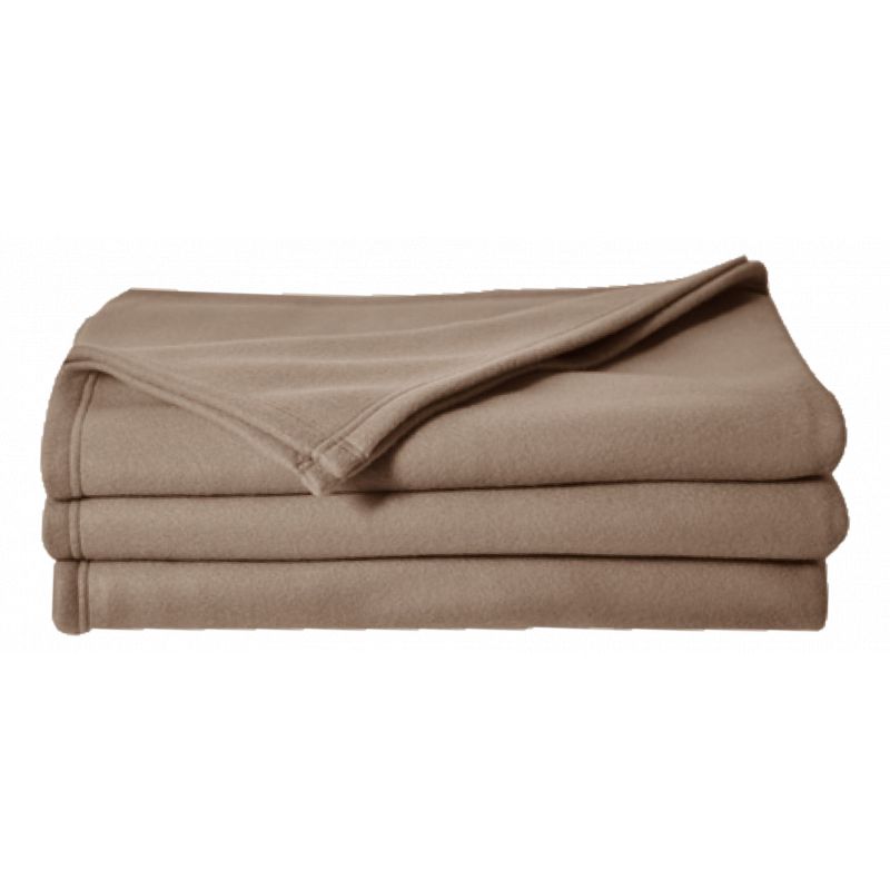 Couverture polaire  180 x 220 cm taupe