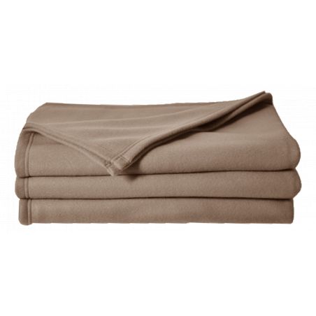 Couverture polaire  180 x 220 cm taupe