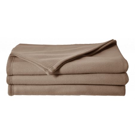 Couverture polaire  220 x 240 cm taupe