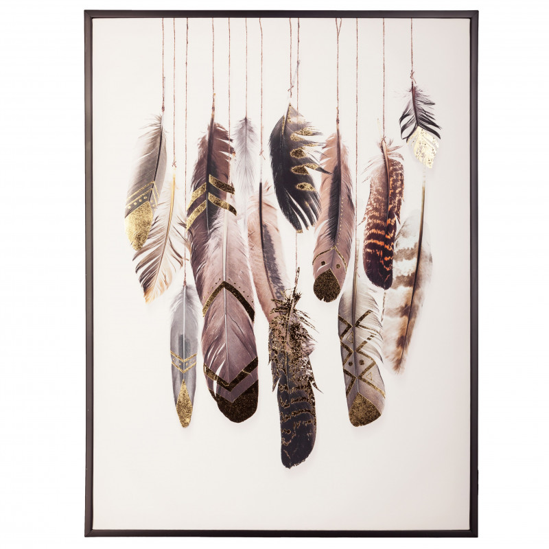 Toile plumes 50 x 70 cm Atmosphera
