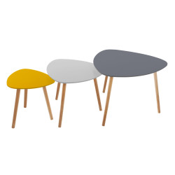 Lot de 3 tables café break Miléo Atmosphera