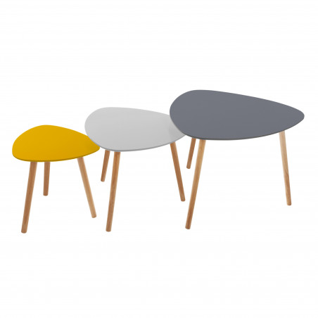 Lot de 3 tables café break Miléo Atmosphera