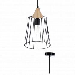 Suspension filaire déco métal noir