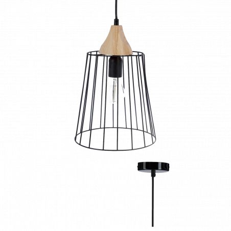 Suspension filaire déco métal noir