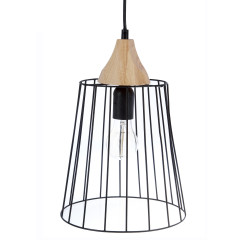 Suspension filaire déco métal noir