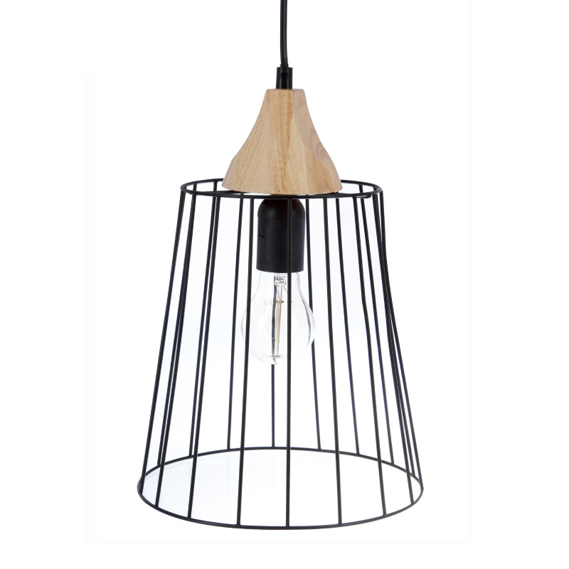 Suspension filaire déco métal noir