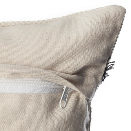 Housse coussin tuftee gris 40 x 40 cm
