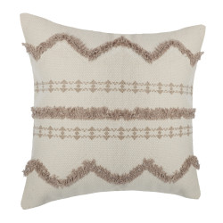 Housse coussin tuftee lin 40 x 40 cm