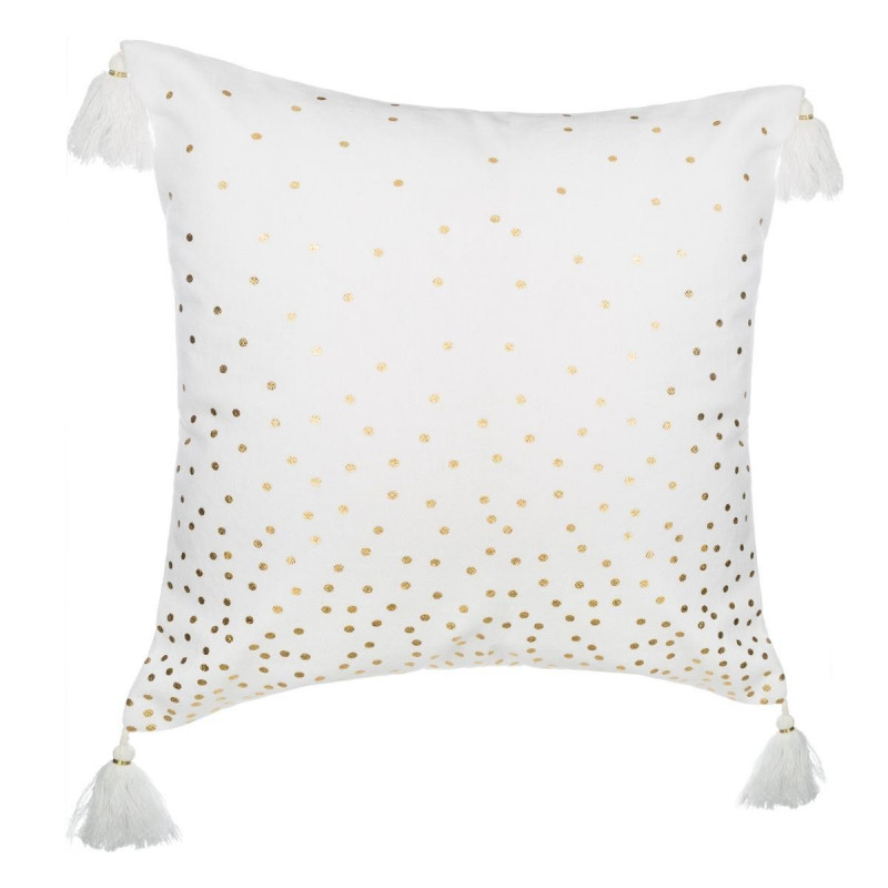 Housse coussin pois gold 40 x 40 cm