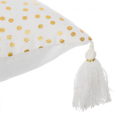 Housse coussin pois gold 40 x 40 cm