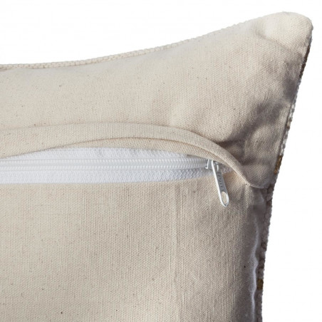Housse de coussin or et gris Ethnique 40 x 40 cm