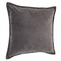 Coussin "Lilou" Effet velours gris fonce 45 x 45 cm