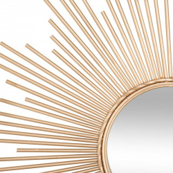 Miroir déco soleil tube doré Atmosphera