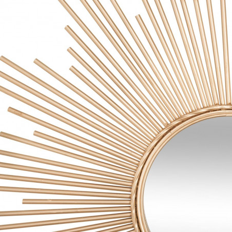 Miroir déco soleil tube doré Atmosphera