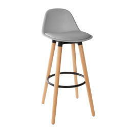 Tabouret bar déco Maxon gris Atmosphera