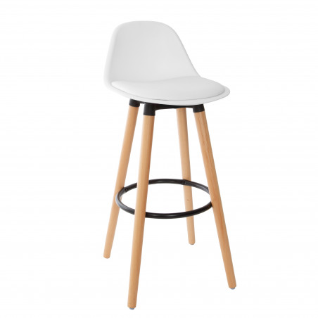 Tabouret bar déco Maxon blanc Atmosphera