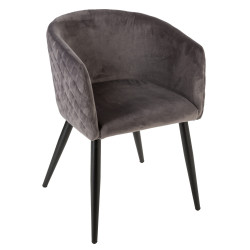 Fauteuil deco Marlo gris foncé Atmosphera