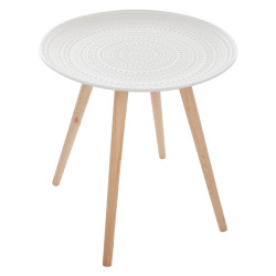 Table café Miléo nomade ronde blanc Atmosphera