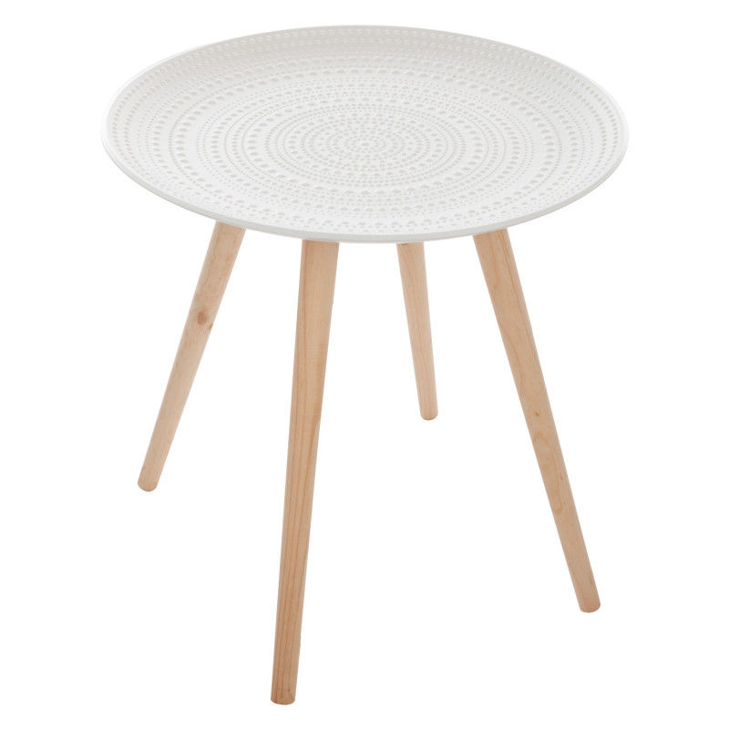 Table café Miléo nomade ronde blanc Atmosphera