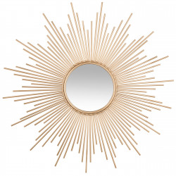 Miroir déco soleil tube doré Atmosphera