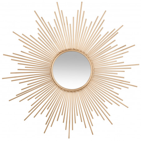 Miroir déco soleil tube doré Atmosphera