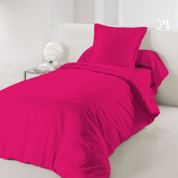 Housse de couette Fushia 140 x 200 cm / 100% Coton / 57 Fils/cm² pour lit 1 place