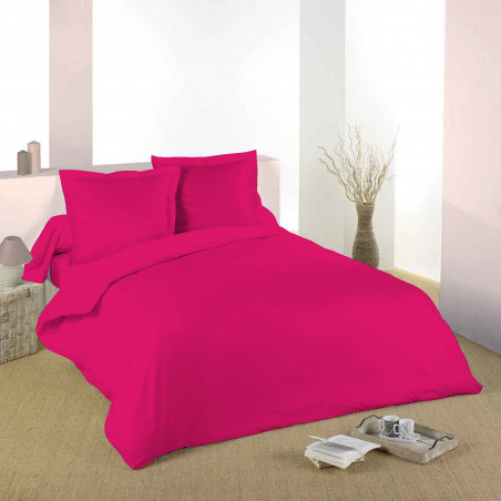 Housse de couette Fushia 240 x 220 cm / 100% Coton / 57 Fils/cm² pour lit 2 places