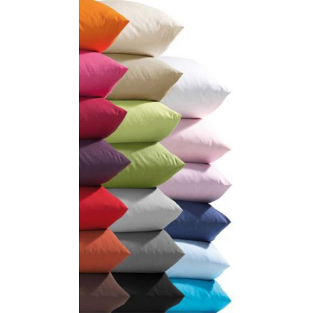 Taie d'oreiller Blanc 50 x 70 cm  / 100% Coton / 57 fils/cm²