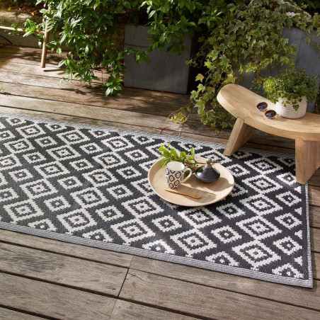 Tapis d'extérieur géométrique 90 x 180 cm
