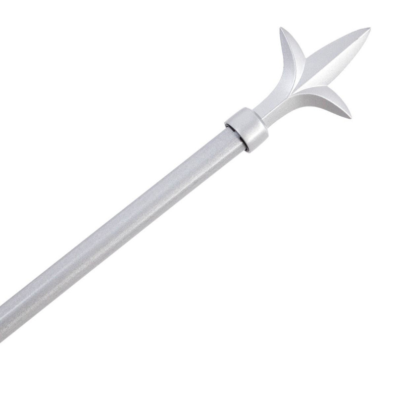 Tringle métal moderne 120 à 210 cm avec enbouts déco fleur de lys